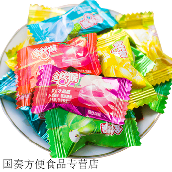 金丝猴果汁水晶糖500g水果糖婚庆喜糖糖果什锦硬糖年货零食 【500g】