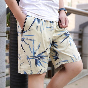 牧尼登沙滩裤男士短裤男外穿夏季宽松纯棉大裤衩家居休闲五分裤头居家