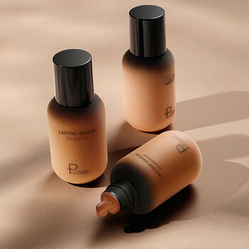 欧美小奶瓶粉底液美黑小麦色古铜色巧克力色bb霜遮瑕深色号黑色精品