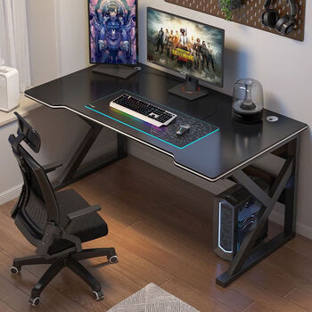 兰俊达电脑桌台式电脑桌用桌子学生书桌学习桌卧室出租房写字桌 单张