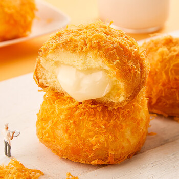 其妙西式糕点爆浆肉松小贝480g肉松球面包早餐夹心点心小零食 肉松味