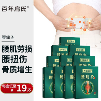 百年扁氏腰痛灸温控贴2贴腰肌劳损腰扭伤腰椎间盘突出骨质增生腰部