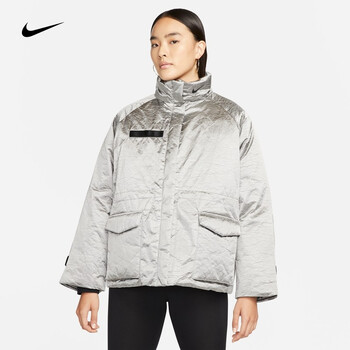 耐克 shine女子棉服夹克 nike sportswear therma-fit dd4647-013 m