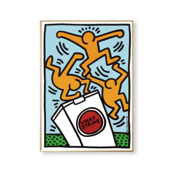 5折凱斯哈林掛畫keithharing街頭塗鴉裝飾畫波普風酒店潮流創意壁畫q