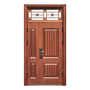 防盗门家用带通风气窗双开门入户门仿铜子母门进户门农村自建房门 子