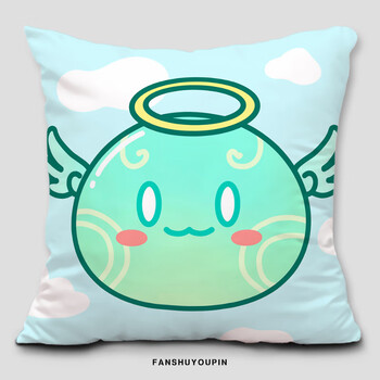 原神史莱姆抱枕可莉刻晴派蒙胡桃二次元动漫周边午睡定制靠垫枕头 06