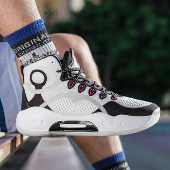 欧文7代篮球鞋新款驭帅14高帮实战耐磨透气缓震儿童运动球鞋6黑白36