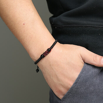 岚珊玛瑙情侣手链一对手工编织女男学生闺蜜本命年红绳手链手绳女礼物