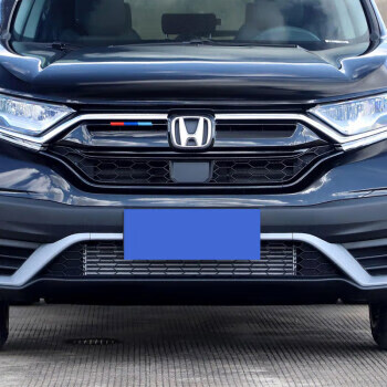 醉米适用21款本田crv中网三色装饰条外观爆改件黑武士外饰专用贴 21款