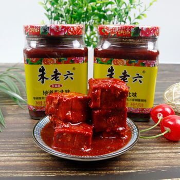朱老六红腐乳东北朱老六红方350g火锅调料豆腐乳下饭菜 腐乳 1瓶装