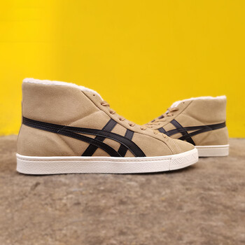 onitsukatiger鬼冢虎fabrerb男女撞色加绒保暖高帮休闲板鞋1183b