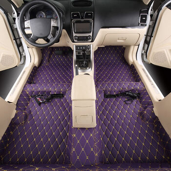 汽车360软包地胶 全覆盖全包围成型地板革环保车用地板皮手缝地毯