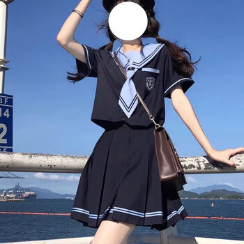 恋米瑞毕业服装女高中生大学生jk制夏日系水手套学院风水手短袖衬衫百