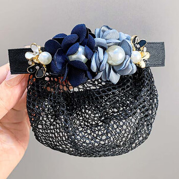 珠宝首饰>发饰>发夹>隐形发网空姐盘头发兜职业头花发兜盘头发头饰顶