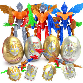 定制奥特龙蛋扭版变形蛋儿童玩具果汁软糖果食玩奥特龙蛋2个