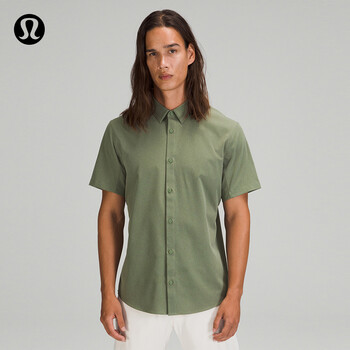 lululemon丨airing easy 男士短袖衬衫 lm3csms 草绿色 xl/12