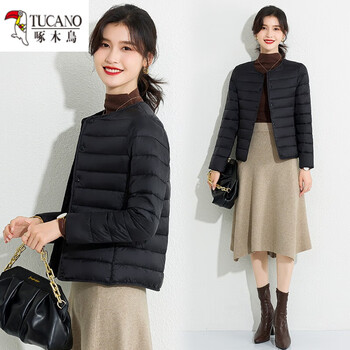 保暖升级版棉衣黑色 m-官方品牌旗舰女装十大品牌