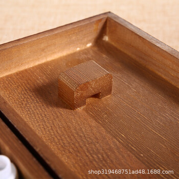 好俏俏针线盒复古木质套装家居缝纫盒家居日用桌面收纳包装盒木盒子 巴黎铁塔款（带针线） 21*13*9cm