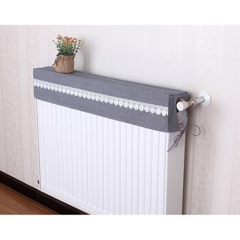 简约家用老式暖气片罩遮挡防熏墙暖气装饰罩布艺防尘暖气罩可定制灰长