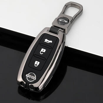 适用于日产新轩逸钥匙套2022款14代轩逸车钥匙包金属壳扣b款枪色配