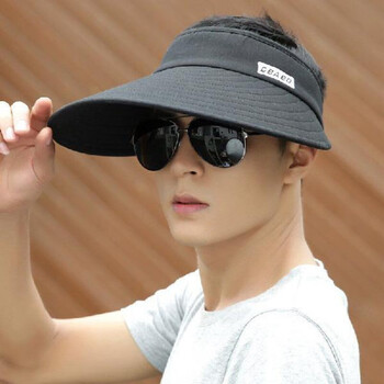 夕薇美新品宽檐帽男帽子男夏天棒球帽韩版户外时尚太阳帽空顶夏季百搭