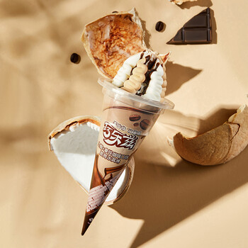 巧乐兹大脆筒冰淇淋姜撞奶蜜桃乌龙味甜筒雪糕咖啡冰激凌85克香草