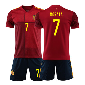 30号梅西意大利英格兰克罗地亚足球服男儿童 21西班牙主场7号莫拉塔