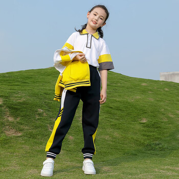 校服运动套装春儿童班服英伦风定制男女孩秋冬天穿的3-6-9岁 明通小学