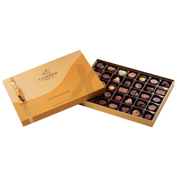 食芳溢歌帝梵巧克力礼盒装比利时进口黑巧夹心生日礼品七夕节礼物金装