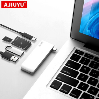 AJIUYU USB-CչƻʼǱType-cתMacBookProHDMIͶӰ ֱʽUSB-CչUSB3.0+SD ƻMacBook Air 13.3ӢʼǱ