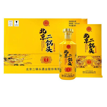 永丰牌52度永丰经典黄龙永丰牌北京二锅头黄龙52度500ml6瓶礼盒装52度