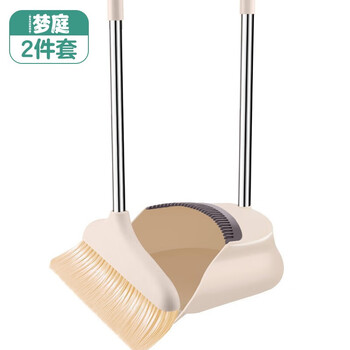 梦庭梳齿型扫把簸箕套装不锈钢杆畚箕扫帚簸箕扫把搓斗组合2件套2件套 图片价格品牌报价 京东
