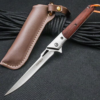 菊田水果刀折叠刀特种兵户外小刀折刀军刃军刀开刃刀具防身冷 西瓜红