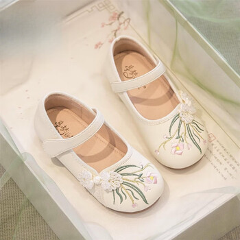 槿茗慷女童汉服鞋春秋儿童马面裙鞋小女孩古风鞋子国风绣花鞋格格鞋