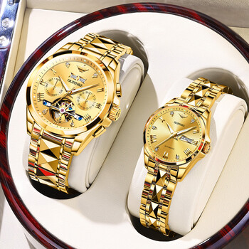 天梭tissot同款瑞士情侣手表一对男士机械表十大防水手表女款3186全