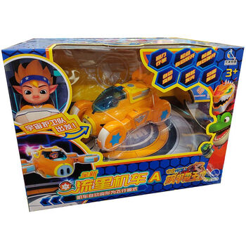 护卫队4钢甲霸王龙风暴流星闪电变形机甲人偶公仔发声光玩具声光机车