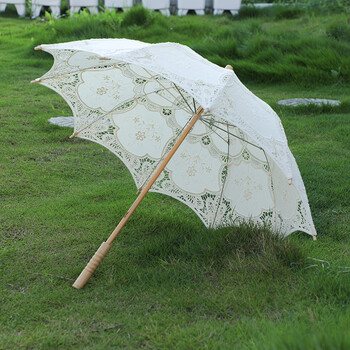 60白色蕾丝伞公主洋伞婚礼婚纱女拍照摄影道具装饰成人花边伞新娘伞