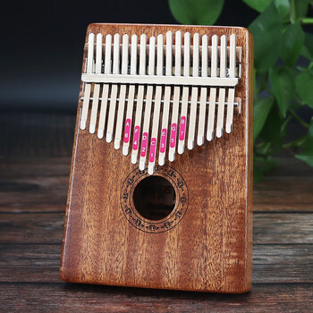 阿萨斯拇指琴17音卡林巴琴成人儿童初学手指琴礼物便携乐器 桃经典款