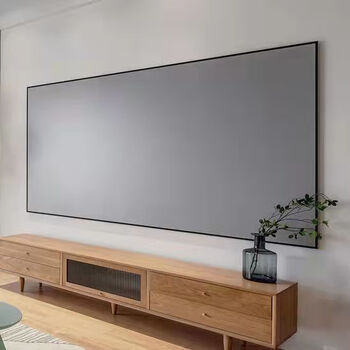 jlior 抗光幕布投影幕画框屏幕100英吋120英吋中长焦窄边黑钛晶家用