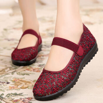 安踏abc【新款】时尚舒适老奶奶凉鞋女老太太夏天穿的老人家凉鞋老