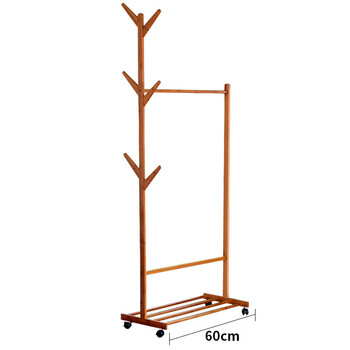 镀漆整竹衣帽架 创意新款 落地衣架 挂衣架 挂包架 整竹60cm 高170cm