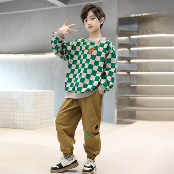 耐克森儿童装男童秋装套装春秋款2023新款中大童卫衣秋季男孩衣服帅气