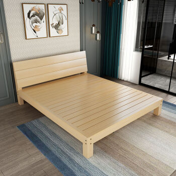 sivir双人床板硬床板18米15米1米单人床12米床简易木床原木4块板床头