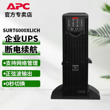 APC 施耐德 SURT6000XLICH 纯在线式 UPS不间断电源 4200W/6000VA