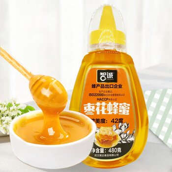 智诚洋槐蜂蜜枣花蜂蜜波美度42度多口味选择蜂产品出口企业出品枣花蜂蜜480克 图片价格品牌报价 京东