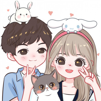 q版手绘头像定制设计卡通人物照片转漫画人像动漫情侣画头像约稿 萌萌