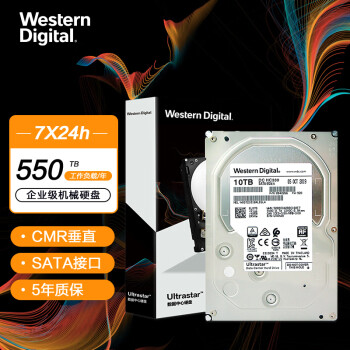 西部数据(Western Digital) 10TB 企业级硬盘  HC330 SATA6Gb/s 7200转256M (WUS721010ALE6L4)