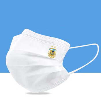 2022卡塔尔世界杯口罩足球阿根廷德国巴西一次性西班牙成人的图案白色