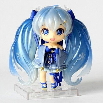 q版手办熊初音雪初音可爱摆件粘土人未来动漫周边盲盒礼物 比心款 l