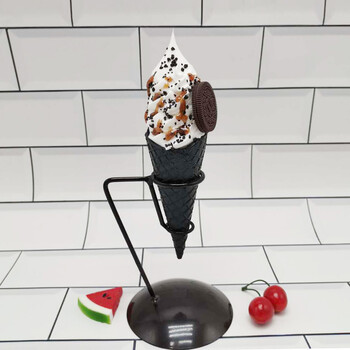 冰淇淋模型仿真甜筒巨无霸摩天脆食品模具水果圣代冰淇淋蛋筒模型